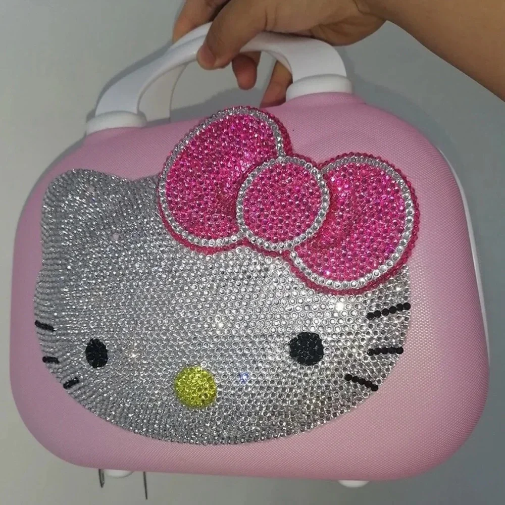 Hello Kitty BLING Travel Cosmetic Case Box Beauty Makeup Case Bag Organizer
